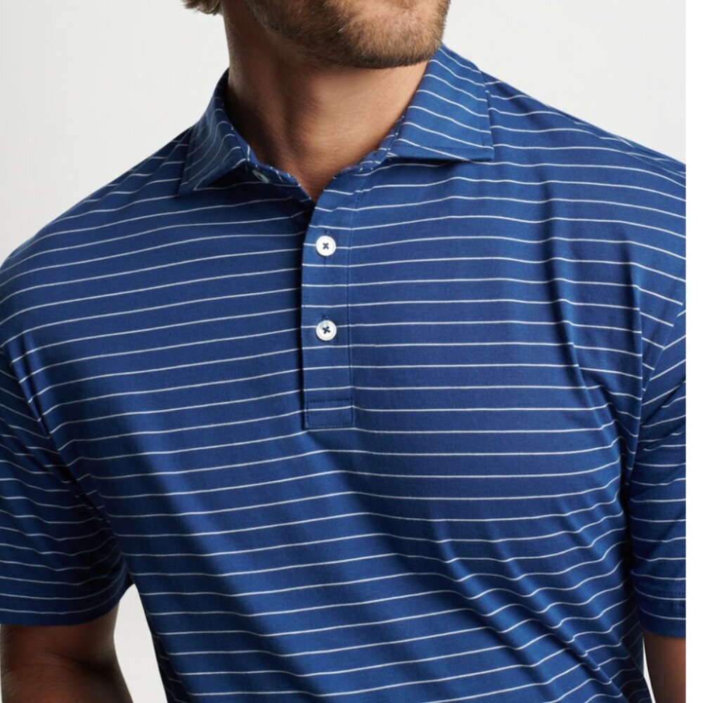 Peter Millar Seaside Striped Pima Cotton Polo NWT - Picture 2 of 11